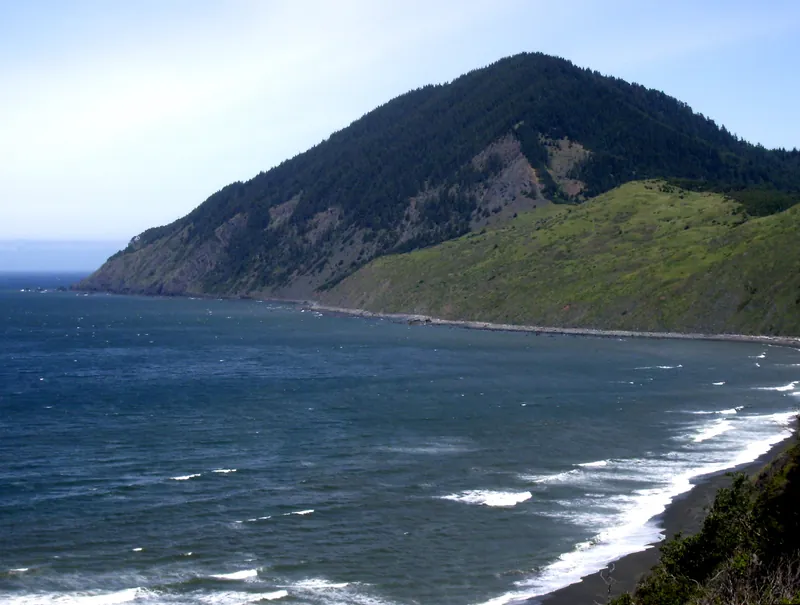 Humbug Mountain rising above the Oregon coast