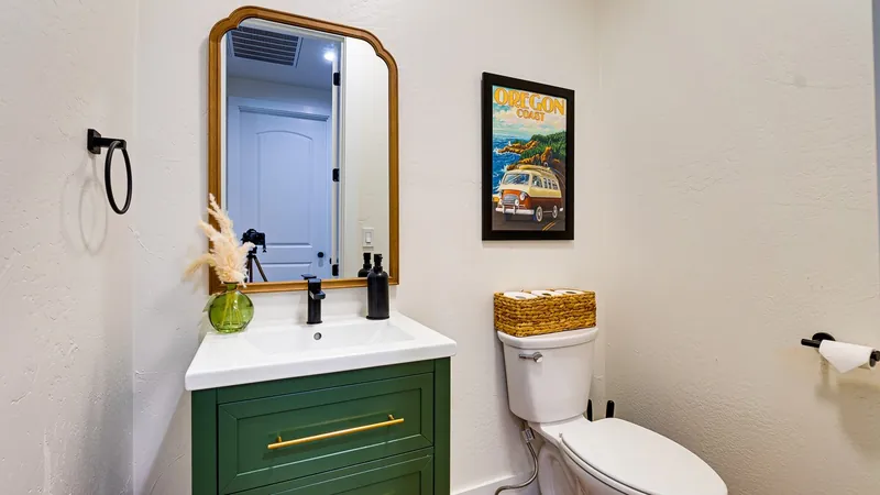 The Lily Pond House, Half Bath, off kitchen/dining area.